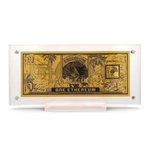 Magnet Acrylic Banknote Holder Acrylic Bank Note Money Holder Custom Lucite Frame For Bill