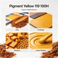 Pigment Jaune Haute Performance 119 Jaune Ferrite de Zinc avec Résistance à la Chaleur 900 ° C pour revêtements, plastiques et encres