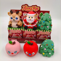 Elonna Christmas Squishy Blind Box Squeeze Toys Stress Relief Pinch Figures Display Set