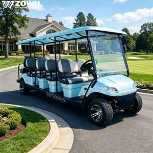 Voiturette de golf électrique 8 places personnalisable (couleur, logo) avec toit pare-soleil pour projets de parcs paysagers – Vente en gros usine - Product Image 1