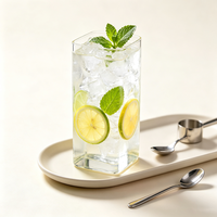 Verre à boire carré transparent unique personnalisé pour café, lait, thé, jus, eau, cocktails