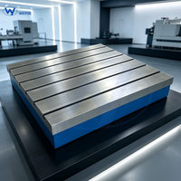 Plateforme modulaire en fonte anti-déformation certifiée CE OEM avec rainures en T, grande table pour équipement de mesure laser