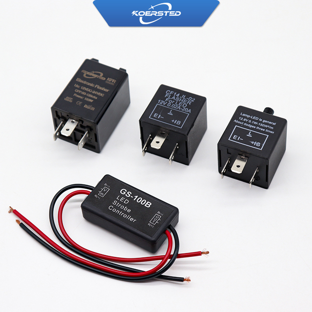 12V/24V Automotive Flasher Relay, Apply for Both LED and Normal Bulb, for Automobile Car Motorcycle RV Truck Boat