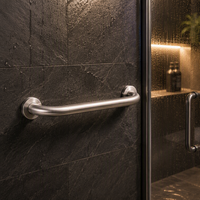 Barre d'appui murale en acier inoxydable brossé pour salle de bain, main courante de sécurité pour douche, rail de soutien pour toilettes handicapées