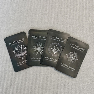 Kundenspezifischer Druck Kleiner Dreiseitig Versiegelter Probenbeutel Flacher <span class=keywords><strong>Sachet</strong></span> für Kosmetik Flüssigkeiten und Pulver Verpackung - Product Image 2