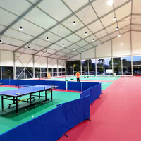 Grande tente de sport en aluminium avec structure en aluminium et tissu en PVC, durable, pour l'intérieur et l'extérieur, idéale pour le badminton, le basketball et le tennis de table.