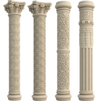 Moule à colonnes romaines en béton pour la construction de maisons, moule en plastique pour piliers de porte de villa, colonnes latérales de moule de forme cylindrique