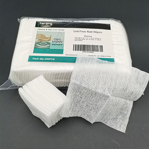 Venta al por mayor Herzing 200 Uds. Toallitas limpiadoras de esmalte de uñas sin pelusa Material PE PREPARACIÓN DE MANICURA acabado limpio esmalte de uñas en Gel - Product Image 3