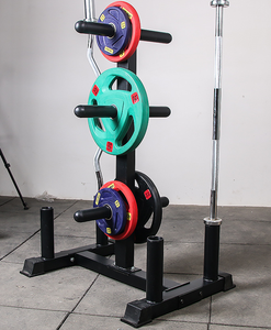 Steel Iron Heavy Duty Fitness Equipment <strong>Weight</strong> Lifting Barbell Storage Rack with 4-Hole <strong>Weight</strong> Plate <strong>Tree</strong> - Product Image 3