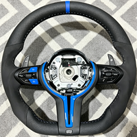 Volant sport en cuir noir à fond plat pour BMW E92 X6 M3 E71 X5 E70 F15 F16 F10 F30 F31 F32 F20 E90 E87