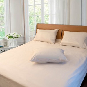 Drap plat en polycoton anti-acariens, prix usine, durable, pour hôpitaux et hôtels - Product Image 1