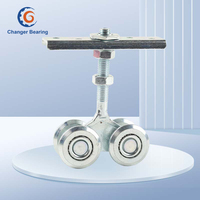 4 rouleaux pour porte coulissante, quincaillerie, plaque de suspension, roue de suspension, poulie de rail