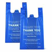 Sac en plastique HDPE blanc personnalisé avec logo, à soufflets latéraux, recyclable, écologique, imperméable et imprimé, vente en gros