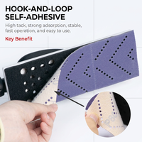 Rouleau de papier abrasif OEM 70mm*12M violet multi-trous à crochets et boucles pour polissage de peinture automobile, feuille abrasive en céramique d'alumine