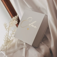 Boîte cadeau magnétique plate personnalisée professionnelle avec ruban en soie pour filles