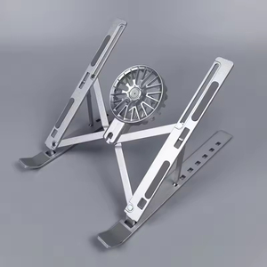 Support pour tablette PC de 18 pouces, mini ventilateur, support pliable pour dissipation de chaleur, support réglable en alliage d'aluminium, Portable, antidérapant - Product Image 4