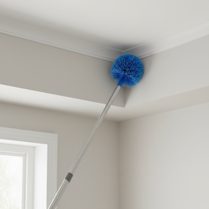 Brosse à toile d'araignée extensible personnalisable bleue écologique pour nettoyer les ventilateurs de plafond - Product Image 1
