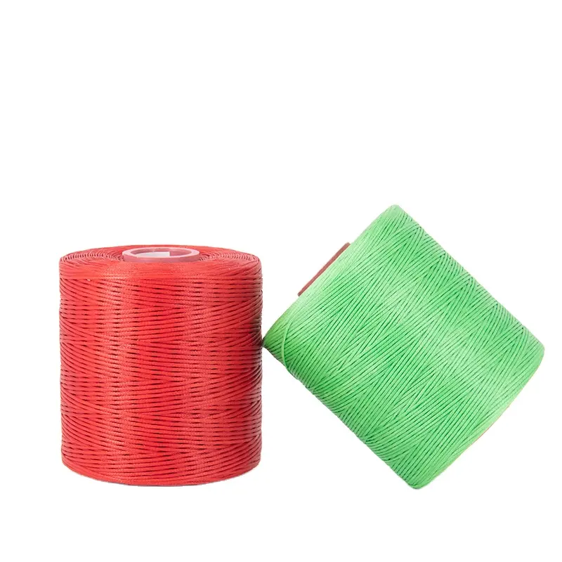 Kangfa 0.8mm 1.0mm Hand-sewn Leather Thread Flat Wax Thread Polyester Waxed Sewing Thread For Shoes