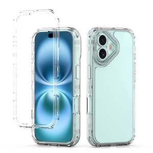Coque de téléphone transparente antichute 3-en-1 à quatre coins pour <span class=keywords><strong>Xiaomi</strong></span> 15 14 14T 13T Pro Poco F7 X6 X7 Pro C61 C75 – Vente en gros – Effet fumé - Product Image 3