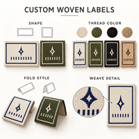 Étiquettes Jacquard Haute Densité Personnalisées en Usine, Étiquettes Tissées pour Vêtements avec Logo de Marque et Taille, Étiquettes de Soin Textiles pour Col et Vêtements