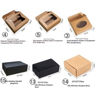 Boîte à gâteau bento en papier kraft imperméable personnalisée avec fenêtre transparente, pliable en forme d'avion, pour savon artisanal, impression offset