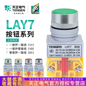 Tengen LAY7 <b>Push</b> <b>Button</b> <b>Switch</b> 11BN 1NO-1NC Self-Reset Industrial Control - Product Image 4