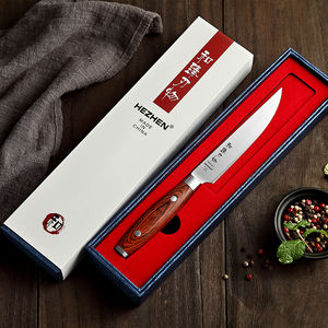 Cuchillo de cocina alemán de acero inoxidable, mango de madera, 5 pulgadas, alta calidad, 1,4116 - Product Image 5