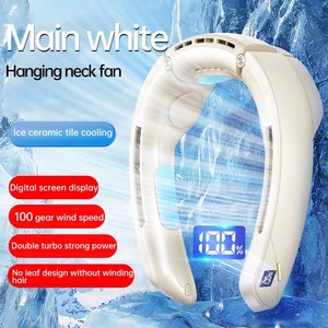 Ventilador de Cuello Portátil Inalámbrico con 100 Niveles de Ajuste, Súper Silencioso, Ventilador Colgante Semiconductor, Enfriador Personal AC - Product Image 3