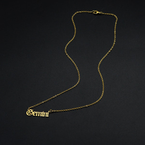 In acciaio inox 12 zodiaco collane lettera collana pendente per le donne - Product Image 5