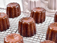Loyang Canelé Baja Karbon Mewah untuk Kue, Anti Lengket, Berlekuk, untuk Grosir Toko Roti