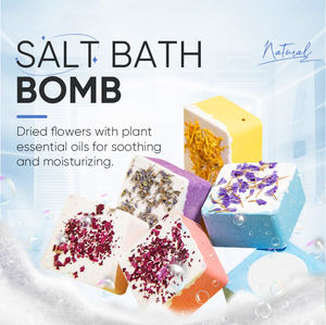 Nouveautés Dernier Design Couleurs Mélangées Carré Gâteau Bombes De Bain <span class=keywords><strong>Pas</strong></span> <span class=keywords><strong>Cher</strong></span> Bombe De Bain avec Lavande Séchée - Product Image 5