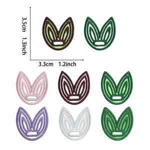 Nouvelle broderie en forme d'oreilles de lapin, patch brodé avec bouton-pression pour la décoration de vêtements - Product Image 2