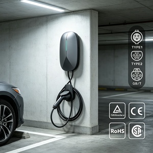Fabrication directe d'usine, 20 ans d'expérience, borne de recharge murale pour véhicules électriques sur mesure 7-22 kW, 32 A, 380 V, type 2, étanche IP66, garantie 18 mois, certifiée CE - Product Image 1