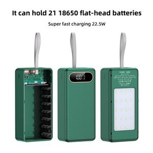 Caja de Batería 18650, Banco de Energía de Carga Rápida de 22.5W, 42000mAh, Salida USB Tipo-C con Luz LED para Negocios - Product Image 3