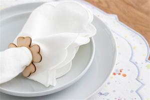 Serviettes brodées vintage napperons bord festonné coton lin ensemble rétro vague conception mariage décor serviette napperon - Product Image 5