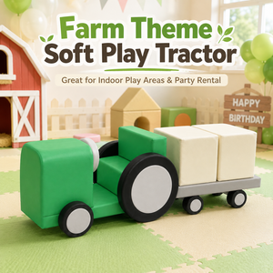 Équipement <span class=keywords><strong>de</strong></span> jeu intérieur commercial pour enfants, thème ferme ludique, avec tracteur et voiture, couleurs personnalisables, pour location événementielle - Product Image 1