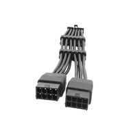 Kabel Daya GPU Circle Interconnect 12-Pin Micro Fit 3.0 2x/3x 8-Pin PCIe RTX 3060Ti 3070 3080 3090 600W Berlapis PVC