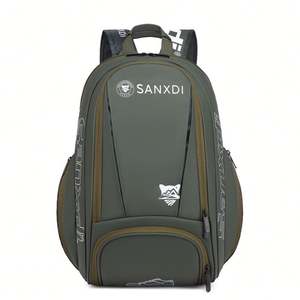 Sac de tennis portable en nylon imperméable personnalisé grande capacité avec compartiment dédié indépendant pour raquettes de badminton et chaussures de sport - Product Image 2