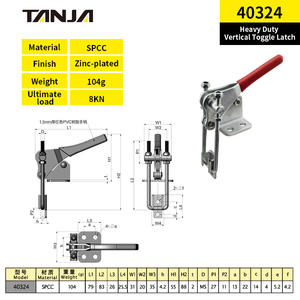 Adjustable <strong>toggle</strong> latch small size <strong>toggle</strong> <strong>clamp</strong> for toolbox zinc-plated heavy duty vertical spring hasp for packing case - Product Image 3