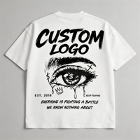 T-Shirt da Uomo di Alta Qualità 100% Cotone con Design Stampato sul Retro, Manica Corta, Oversize, Stile Streetwear, Stampa DTG e Trasferimento a Caldo