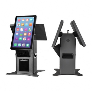 Desktop 15.6/18.5/21.5 Inch Single/dual Screen Payment Kiosk <b>With</b> Code <b>Scanner</b> Receipt <b>Printer</b> Tableside Ordering Kiosk - Product Image 1