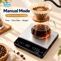 Timbangan Kopi Digital dengan Timer 0.1g Presisi Tinggi Timbangan Espresso Tipe-C Isi Ulang Timbangan Dapur Makanan