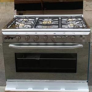 Estufa de gas independiente de 6 quemadores con horno y asador integrado para cocina - Product Image 2