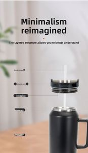 Cross-border 304 Stainless Steel Vacuum Thermos <b>Cup</b> 64oz Thick <b>Large</b> Capacity Cold Water Outdoor Portable Sports American-style - Product Image 6
