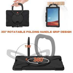 Pour Microsoft <span class=keywords><strong>Surface</strong></span> <span class=keywords><strong>Pro</strong></span> <span class=keywords><strong>X</strong></span> 2019 13 pouces étui pour tablette hybride dur PC étuis antichoc en Silicone avec sangle - Product Image 4