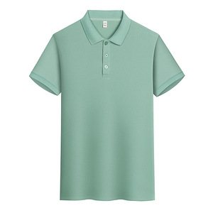 Camiseta Polo Personalizada de Manga Corta para Verano, Color Azul Marino Sólido, Poliéster, Ropa de Trabajo para Uso Diario - Product Image 4