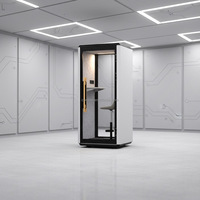 Cabine téléphonique insonorisée moderne en alliage d'aluminium, hauteur réglable, cloison de bureau mobile pour la maison, le bureau, l'école, le centre commercial
