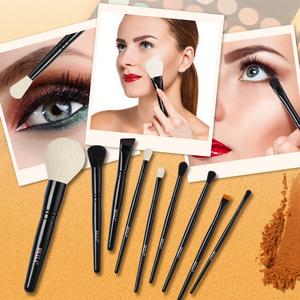 Smudger Baume À Lèvres 24Pcs Premium Pinceaux De Maquillage Ensemble Pinceau Plat Manche En Bois Synthétique Fond De Teint Correcteur Kit De Pinceau Fard À Paupières - Product Image 4