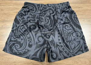 Shorts a maglia da uomo stampati all'ingrosso su misura con sublimazione 5 pollici <span class=keywords><strong>pantaloncini</strong></span> in rete Paisley personalizzati con tasche - Product Image 5