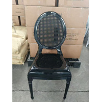 Vente directe du fabricant, chaises d'hôtel durables pour utilisation en salle de banquet, chaises blanches et noires de style princesse, chaise de salle à manger
